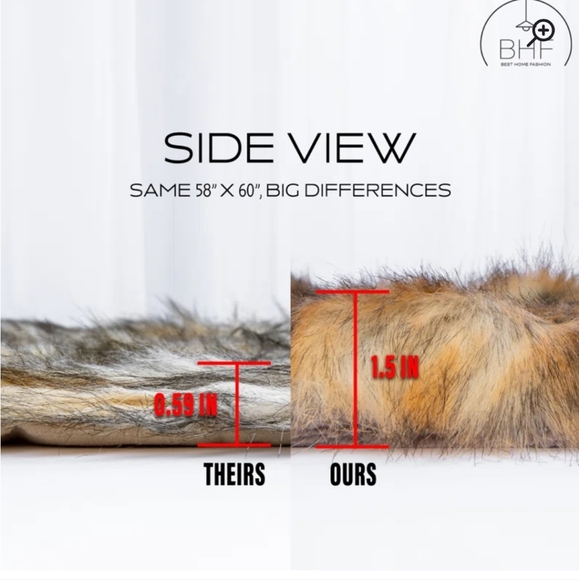 Wild mannered faux throw HUGE - Picture 2 of 3